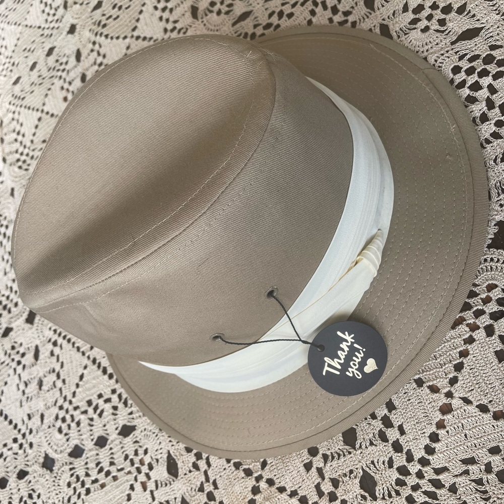 Vintage khaki fedora hat USA Blair summer Men’s XL - Picture 7 of 16